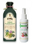 BA - Aktívna rastlinná srvátka pre rast vlasov + 17 bylinný čierny šampón proti lupinám 