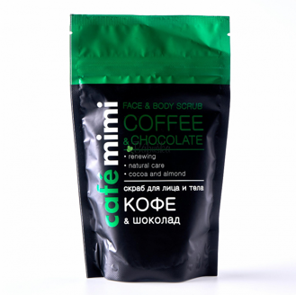 Cafe mimi - peeling na tvár a telo "Káva a čokoláda" záruka do 5.2023
