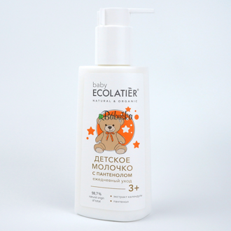 Ecolatier - Detské telové mlieko s panthenolom "Denná starostlivosť" 3+