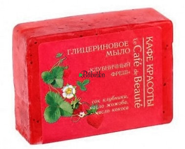 Glycerínové mydlo Le Café de Beauté - Čerstvé jahody 100 g. 