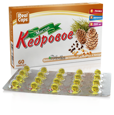 Cédrový olej Realcaps v kapsuliach - 60 kapslí 