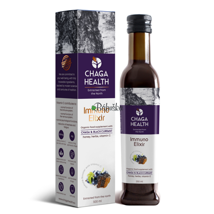 Immuno Elixír Čaga & Čierna ríbezľa 250ml záruka 26,10.2023