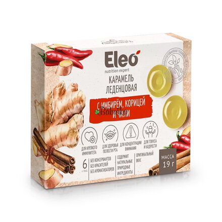 Pastilky na cmúľanie  so zázvorom, škoricou a chili 19gr.