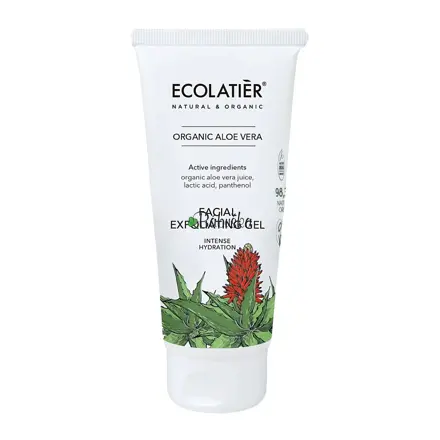 Ecolatier - Exfoliačný gél na tvár s intenzívnou hydratáciou z organického Aloe Vera