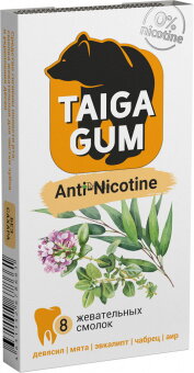 Tajga - žuvacia živica "ANTI-NIKOTÍN" 8ks