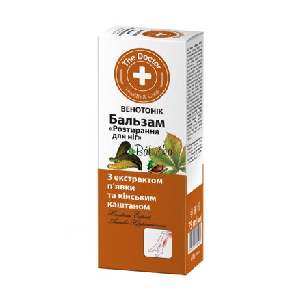Balzam na kŕčové žili s extraktom z pijavice a pagaštanu konského The Doctor, 75 ml