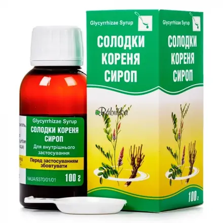 Sladké drievko bylinný sirup 100ml., záruka do 6.2025