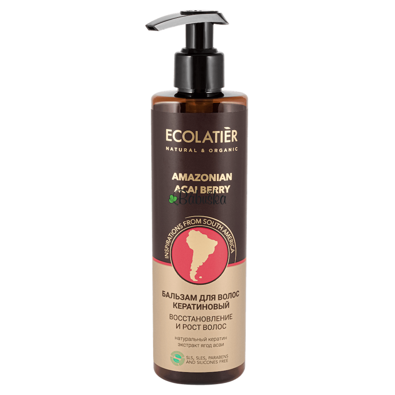 Ecolatier - obnovujúci balzam na vlasy s keratínom a amazónskými bobulami acai