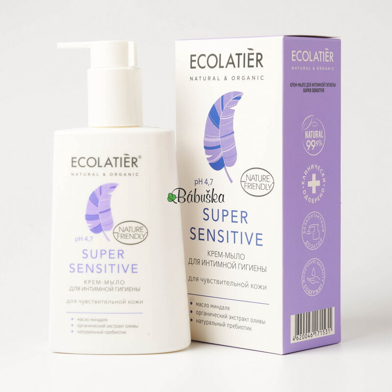 Ecolatier - krémový gél na intímnu hygienu "Super sensitive"