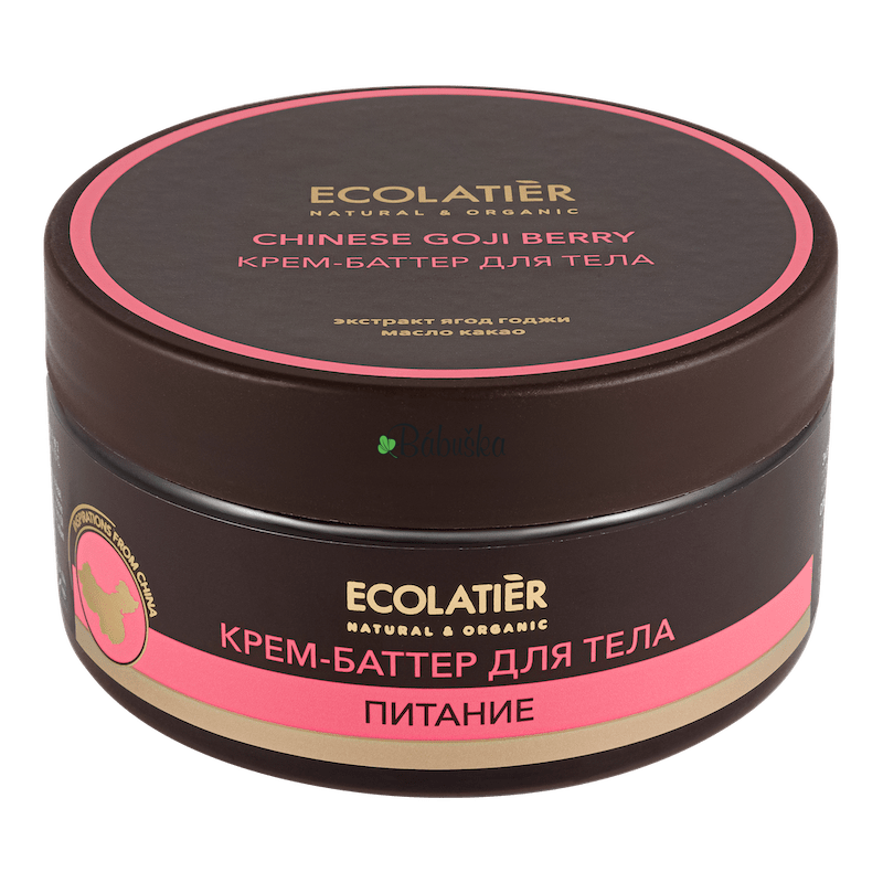 Ecolatier - výživné maslo na telo s výťažkom z bobúľ goji. Záruka do konca decembra 2022 Ecolatier - výživné maslo na telo s výťažkom z bobúľ goji. Záruka do konca decembra 2022