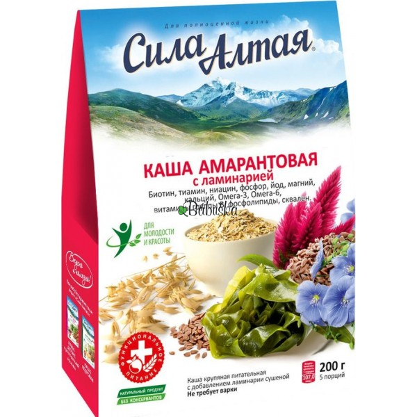 Amarantová kaša s morskou riasou - zdravie z Altaja 200g. 